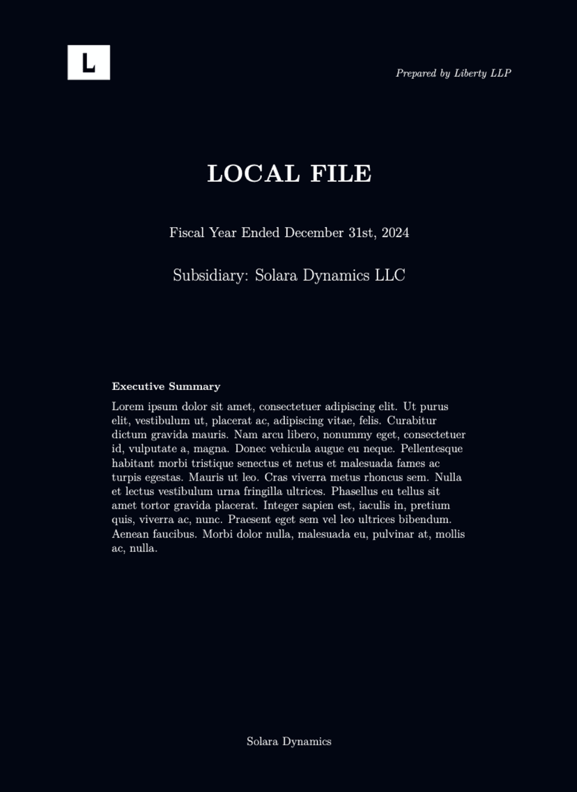 Case-specific, beautiful reports.