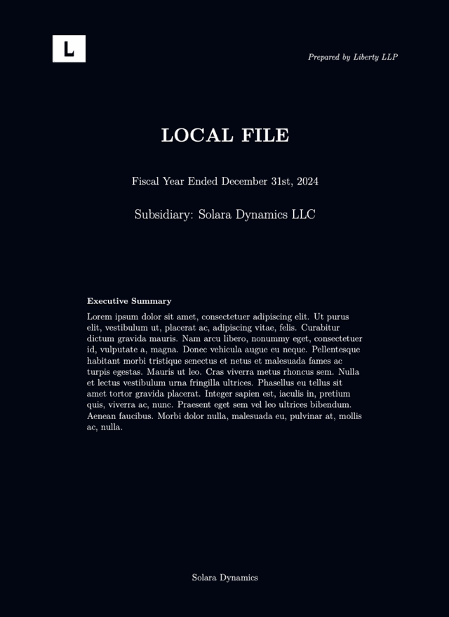 Report interface showcase